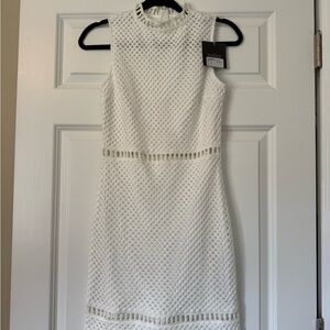 Missguided x Carlo Bybel White Textured Mini Dress NWT